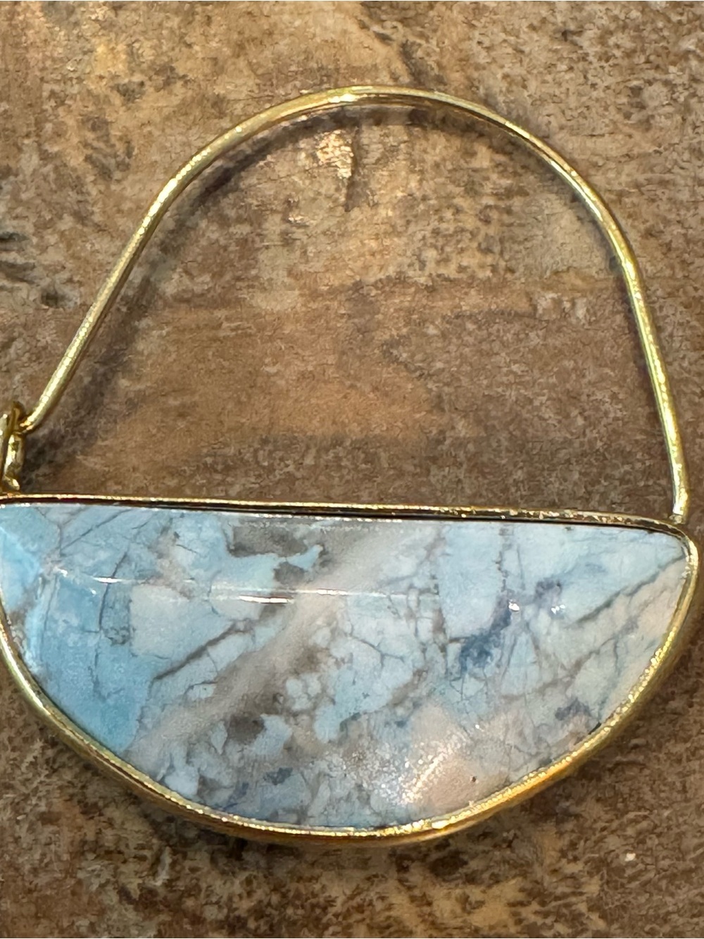 NWT Scout Curated Wear Blue Howlite Stone of Harmony Earrings - Picture 5 of 6